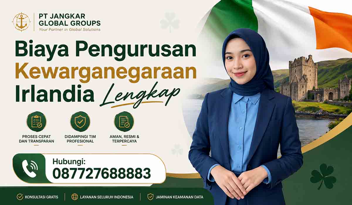 Biaya Pengurusan Kewarganegaraan Irlandia Lengkap