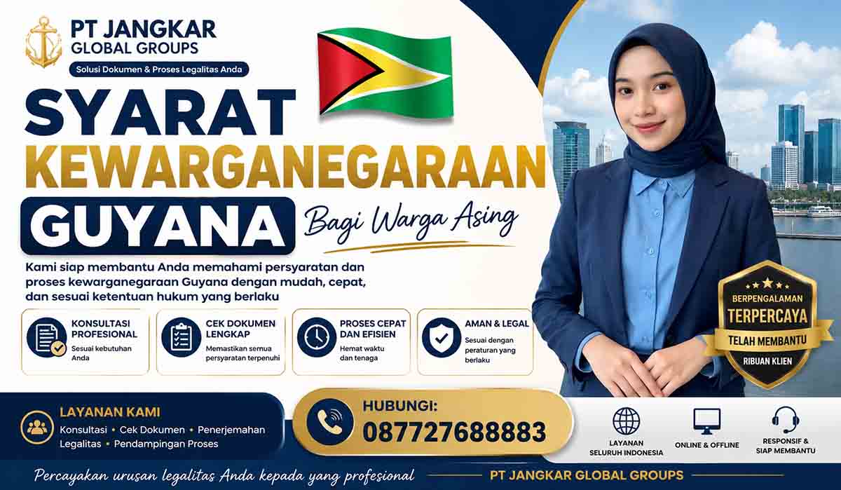 Syarat Kewarganegaraan Guyana Bagi Warga Asing