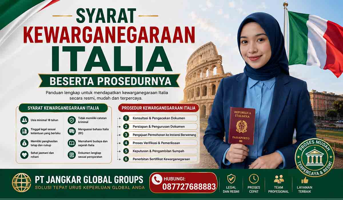 Syarat Kewarganegaraan Italia Beserta Prosedurnya