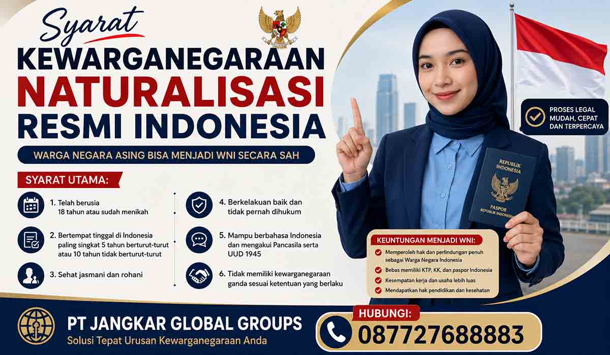 Syarat Kewarganegaraan Naturalisasi Resmi Indonesia